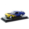 1970 Ford Mustang BOSS 429 Blue Metallic with Flame Graphics Limited Edition to 6650 pieces Worldwide 1/24 Diecast Model Car by M2 Machines