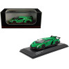 Lamborghini Veneno Green with Red Line 1/64 Diecast Model Car by Kyosho