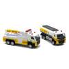 Shell Gas Station Playset with Volvo Oil Tanker and Volvo Tow Truck Diorama Set