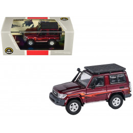 2014 Toyota Land Cruiser LC 71 Red Metallic with Graphics 1/64 Diecast Model Car by Paragon Models