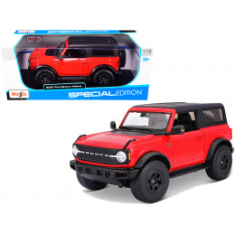 2021 Ford Bronco Wildtrak Red with Black Top 