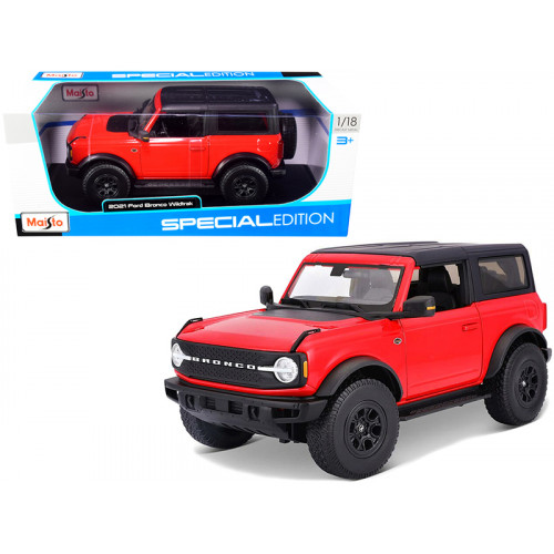 2021 Ford Bronco Wildtrak Red with Black Top 