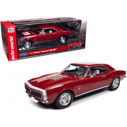 1967 Chevrolet Camaro RS/SS Bolero Red with White Stripe and White Interior 