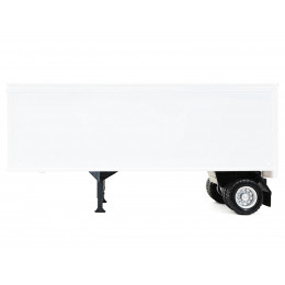 27ft Single-Axle Trailer (No Converter Dolly) White 1/87 (HO) Plastic Model by Promotex