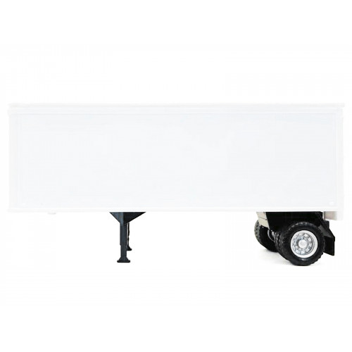 27ft Single-Axle Trailer (No Converter Dolly) White 1/87 (HO) Plastic Model by Promotex