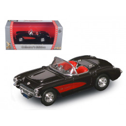 1957 Chevrolet Corvette Convertible Black 1/43 Diecast Model Car by Road Signature