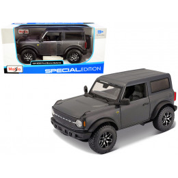 2021 Ford Bronco Badlands Gray Metallic with Black Top 