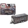 4-Wheel Enclosed Car Trailer Dark Gray with Graphics