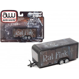 4-Wheel Enclosed Car Trailer Dark Gray with Graphics 
