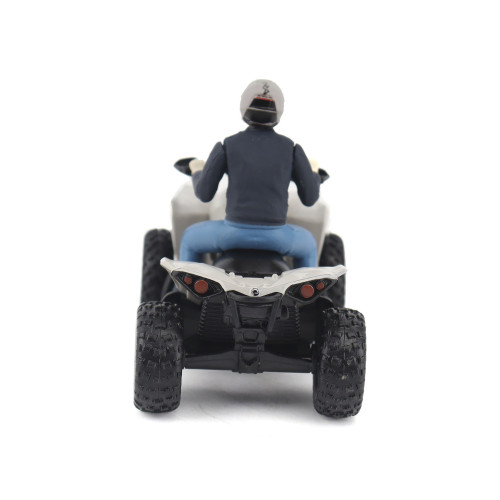 Can-Am Renegade X XC 1000R ATV Chalk Gray with Driver Figure 1/32 Diecast Model by BRP Models