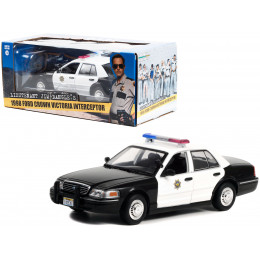 1998 Ford Crown Victoria Police Interceptor Black and White 