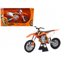 2018 KTM 450 SX-F Dirt Bike Motorcycle Orange and White 1/6 Diecast Model by New Ray