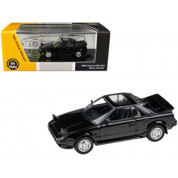 1985 Toyota MR2 MK1 Black Metallic with Sunroof 1/64 Diecast Model Car by Paragon Models
