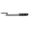 3-Axle Double-Drop Flatbed Trailer Silver Top 1/87 (HO) Plastic Model by Promotex