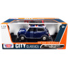 1961-1967 Morris Mini Cooper RHD (Right Hand Drive) Dark Blue with British Flag on the Top and Roof Rack 