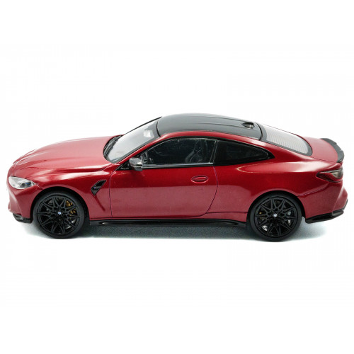 2023 BMW M4 Competition (G82) Imola Red with Black Top 1/43 Diecast Model Car by Solido
