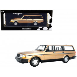 1986 Volvo 240 GL Break Gold Metallic Limited Edition to 402 pieces Worldwide 1/18 Diecast Model Car by Minichamps