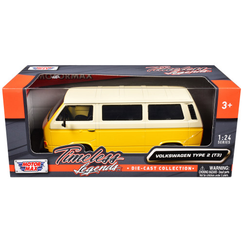 Volkswagen Type 2 (T3) Van Yellow and Beige 