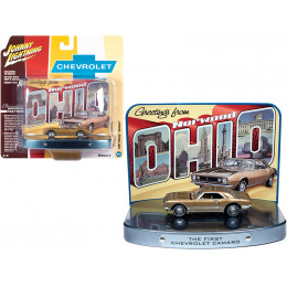 1967 Chevrolet Camaro Gold with Gold Interior with Collectible Tin Display 