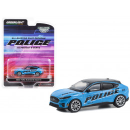2022 Ford Mustang Mach-E Police Blue with Black Top 