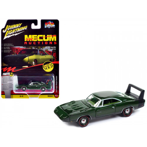 1969 Dodge Charger Daytona Dark Green Metallic with Green Interior 