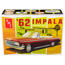 Skill 2 Model Kit 1962 Chevrolet Impala Convertible 1/25 Scale Model by AMT