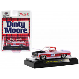 1973 Chevrolet Cheyenne Super 10 Pickup Truck White with Red Top and Red Plaid Stripe 