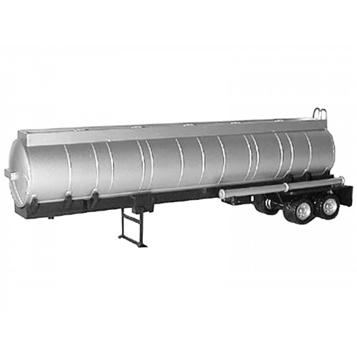 Chemical Tanker Trailer Silver 1/87 (HO) Plastic Model by Promotex
