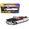 1958 Chevrolet Impala Convertible Lowrider Black and White with Red Interior
