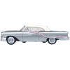 1957 Oldsmobile 88 Convertible (Top-Up) Juneau Gray with White Top and Red Interior 1/87 (HO) Scale Diecast Model Car by Oxford Diecast