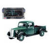 1937 Ford Pickup Truck Green and Black 1/24 Diecast Model Car by Motormax