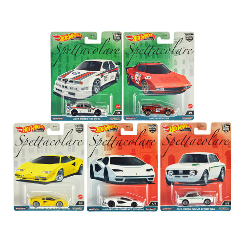 'Spettacolare' 5 piece Set 'Car Culture' Series Diecast Model Cars by Hot Wheels