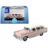 1957 Chevrolet Nomad Dusk Pearl Pink with Imperial Ivory Top 1/87 (HO) Scale Diecast Model Car by Oxford Diecast