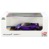 McLaren 600LT Purple Metallic with Carbon Top and Carbon Accents 1/64 Diecast Model Car by LCD Models