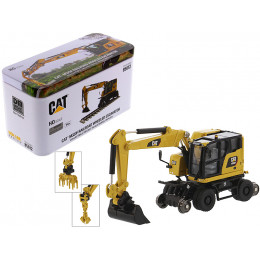 CAT Caterpillar M323F Railroad Wheeled Excavator with 3 Accessories (Safety Yellow Version) 
