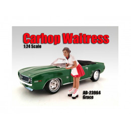 Carhop Waitress Grace Figure For 1:24 Scale Models by American Diorama
