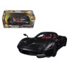 Pagani Huayra Matt Black with Red Interior 1/24 Diecast Model Car by Motormax
