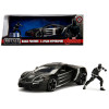 Lykan Hypersport Black with Black Panther Diecast Figurine