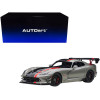 2017 Dodge Viper ACR Billet Silver Metallic with Black and Red Stripes 1/18 Model Car by Autoart
