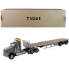 International HX520 Tandem Tractor Light Gray with 53' Flat Bed Trailer