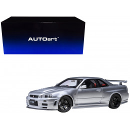 Nissan Nismo R34 GT-R Z-TUNE RHD (Right Hand Drive) Silver Metallic 1/18 Model Car by Autoart