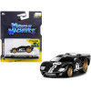 1966 Ford GT40 MKII #2 Black with Silver Stripes and Gold Wheels 1/64 Diecast Model Car by Muscle Machines