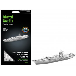 Model Kit USS Theodore Roosevelt CVN-71 Aircraft Carrier (Expert Difficulty) Steel Model by Metal Earth
