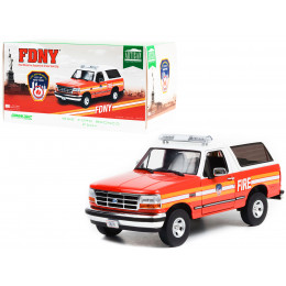 1996 Ford Bronco Police Red and White FDNY (The Official Fire Department the City of New York) 