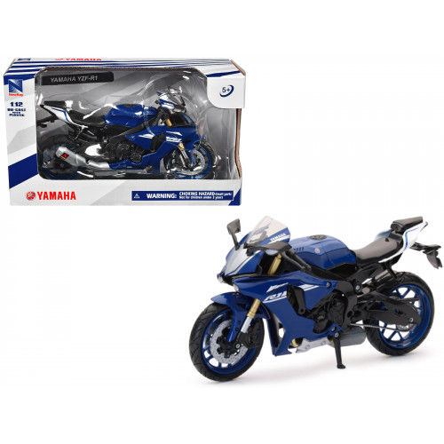 Yamaha YZF-R1 Motorcycle Blue 1/12 Diecast Model by New Ray