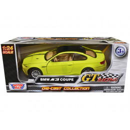 BMW M3 Coupe Neon Yellow with Matt Black Top and Stripes 