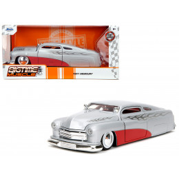 1951 Mercury Silver Metallic and Red with Flame Graphics and Red Interior 