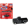 1976 Chevrolet Stepside Pickup Truck Midnight Black with White Stripes 1/87 (HO) Scale Model Car by Classic Metal Works