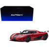 Koenigsegg Agera RS Chili Red with Black Accents 1/18  Model Car by Autoart