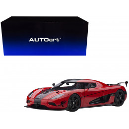 Koenigsegg Agera RS Chili Red with Black Accents 1/18  Model Car by Autoart